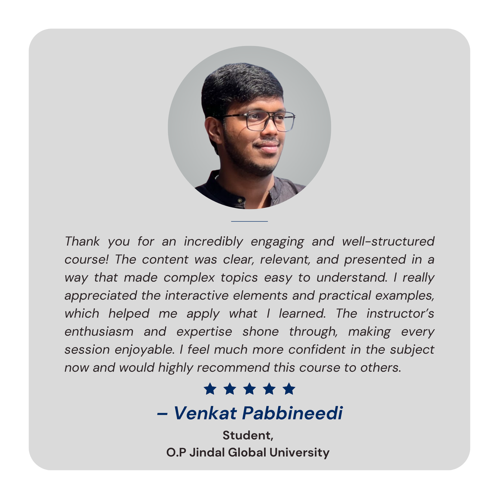 – Venkat Pabbineedi